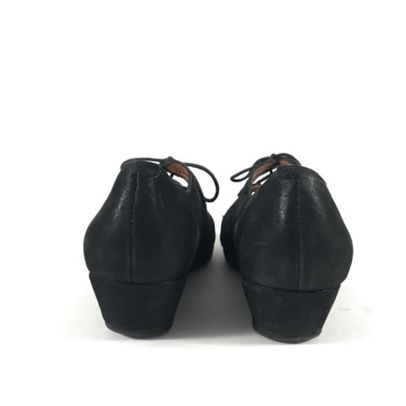 Gentle Souls Lace Up Nubuck Low Wedge Size 6 - Picture 5 of 8